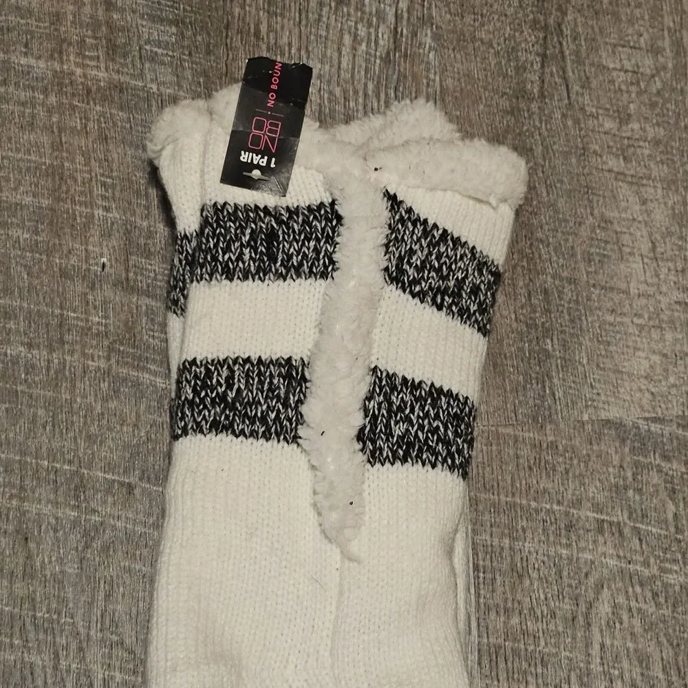 Panda Bear by No Boundary Thick Warm Faux Fur Lined Socks Oversized Size OS